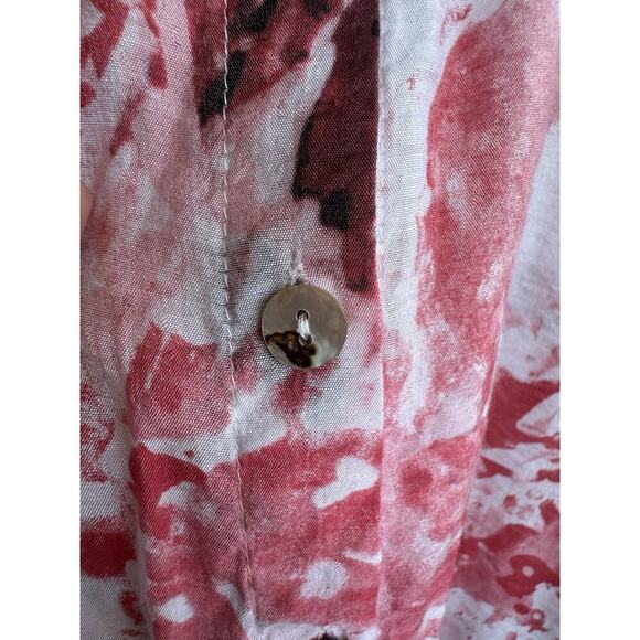 Habitat Clothes to Live In Size Small Button Front Asymmetrical Tunic Top Artsy - Picture 5 of 7